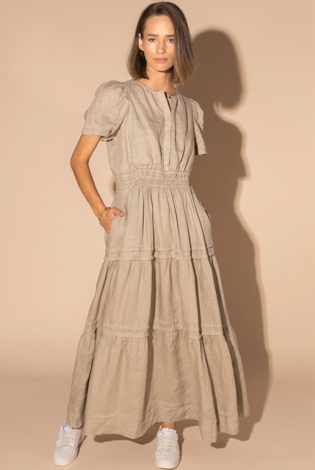 LOUGHLIN Central Dress - Natural - Magpie Style