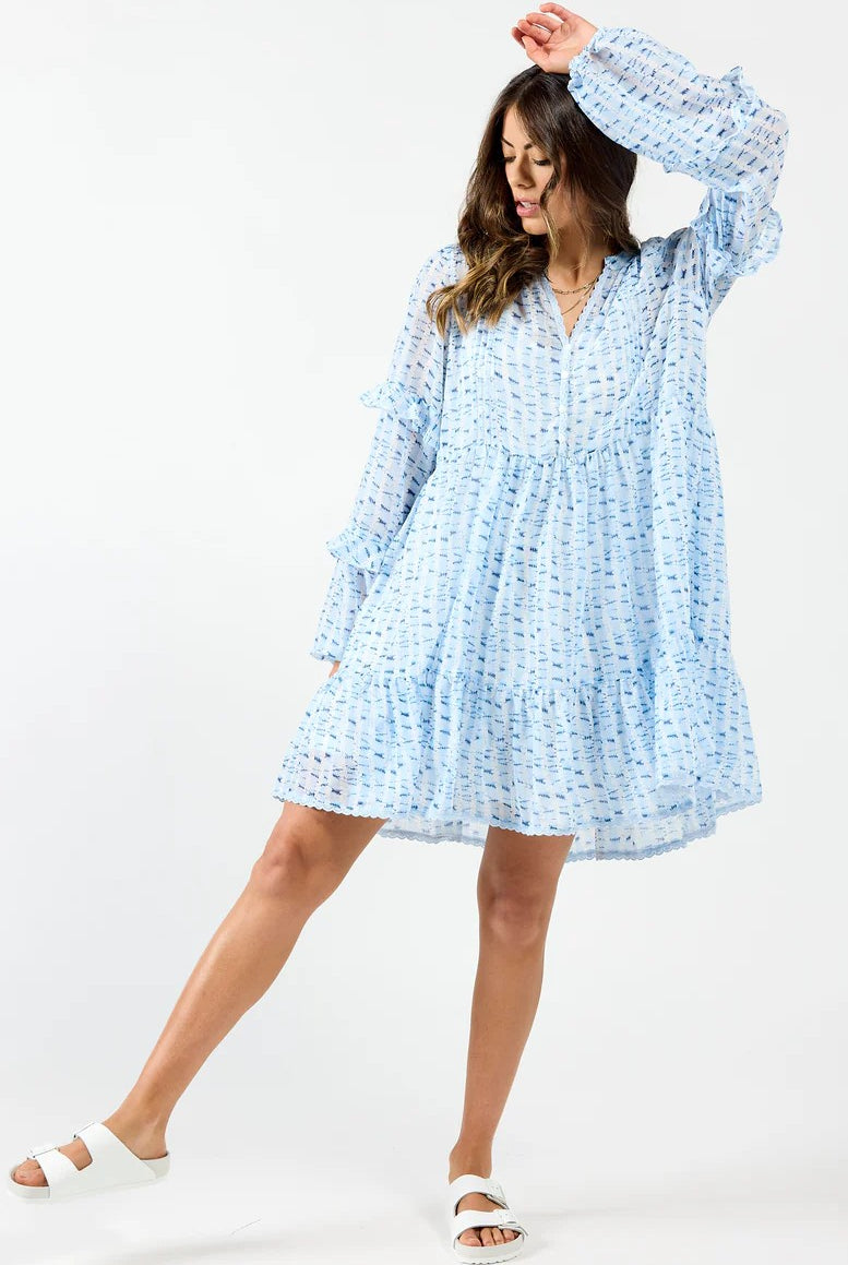 DRAMA THE LABEL Mykonos Dress - Blue Water - Magpie Style
