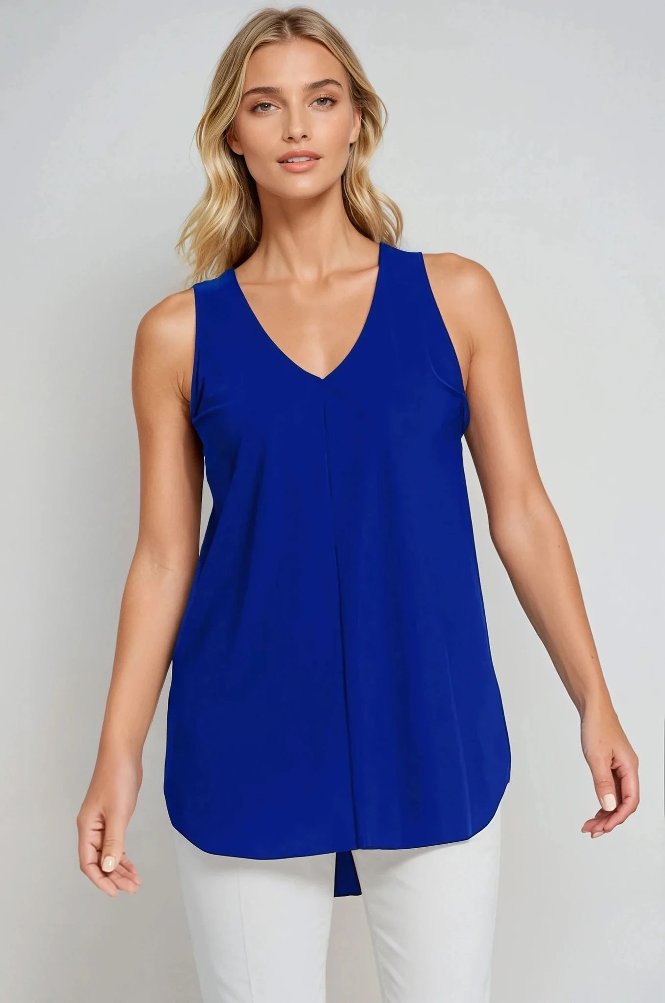 PAULA RYAN Long Layering Singlet Microjersey - Greek Blue - Paula Ryan
