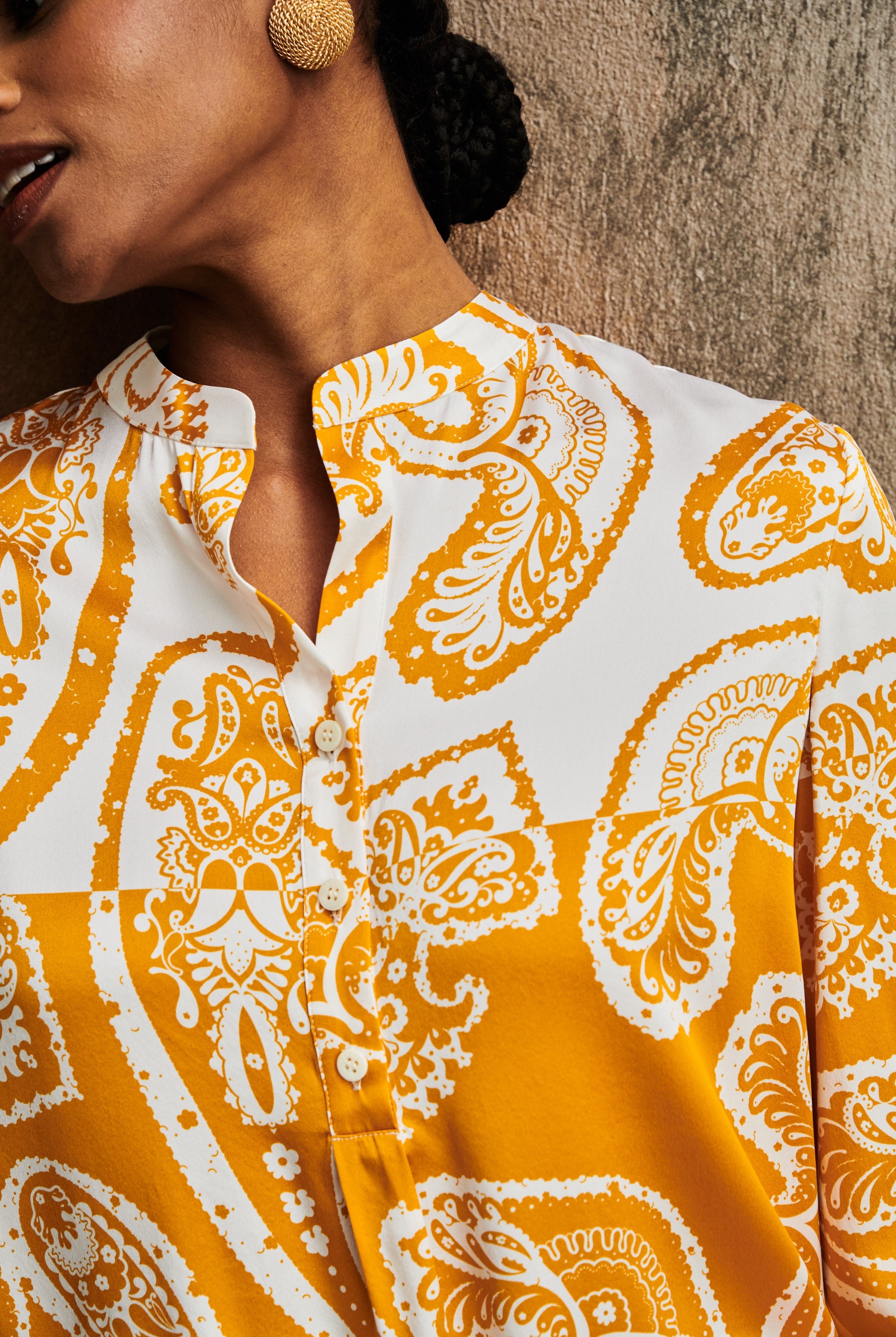HERZEN'S ANGELEGENHEIT Marigold Blouse - Superwhite - Magpie Style