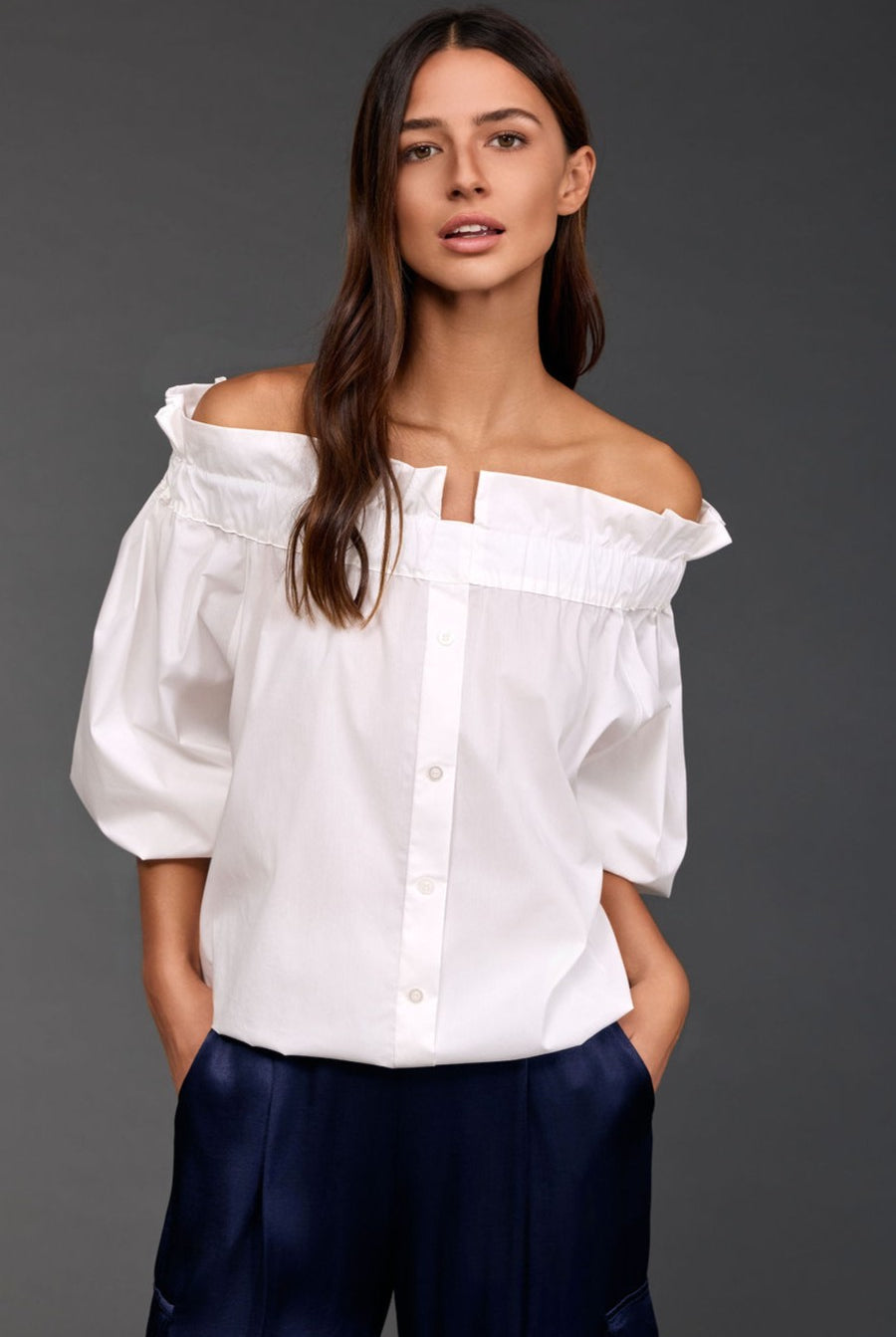 LAUREN VIDAL Ayakol Blouse - Blanc - Magpie Style