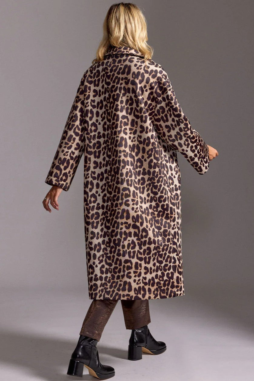 LAUREN VIDAL Pharell Wild Long Leopard Coat - Magpie Style