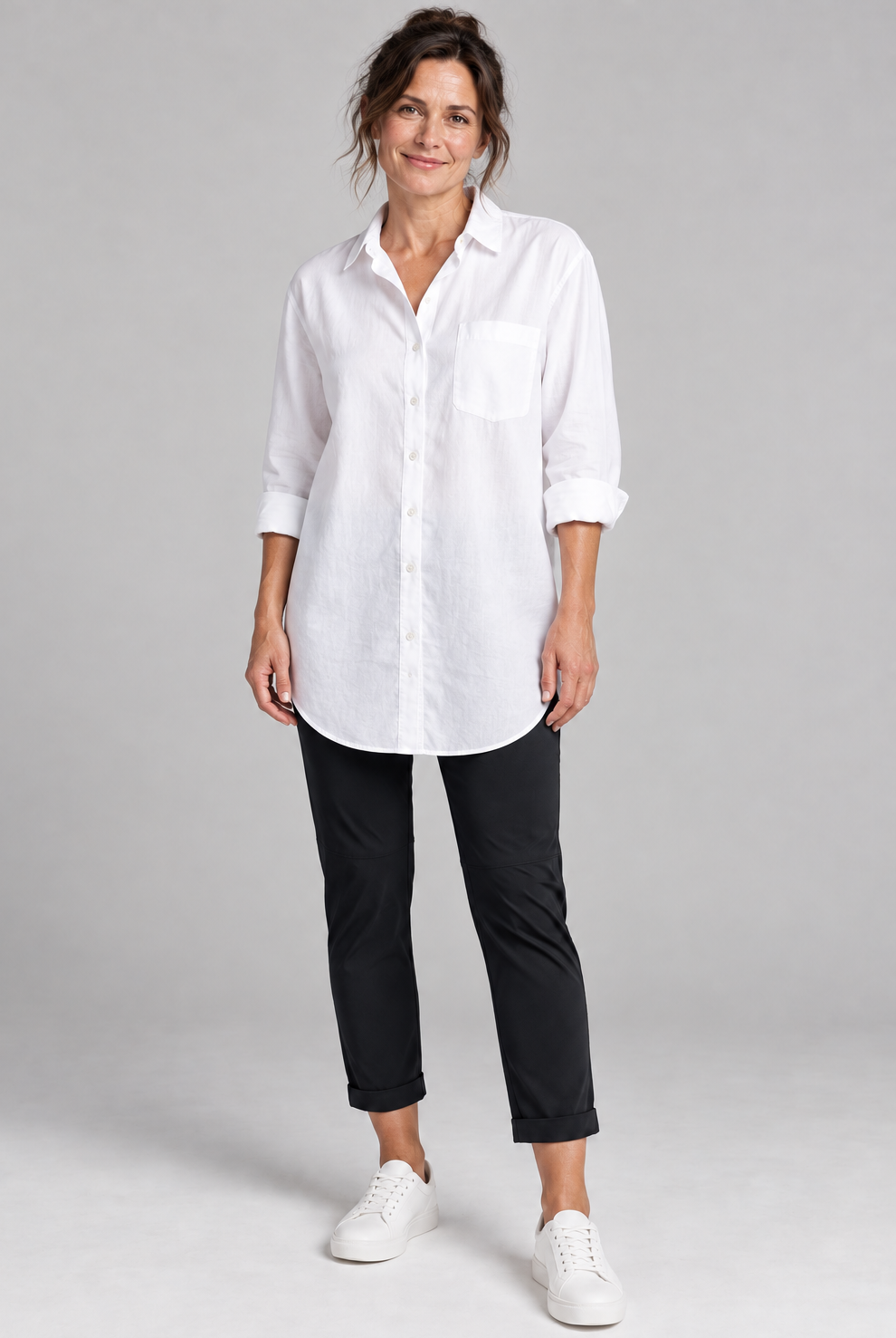 PAULA RYAN ESSENTIALS Narrow Cuff Pant - Microjersey Black - Paula Ryan
