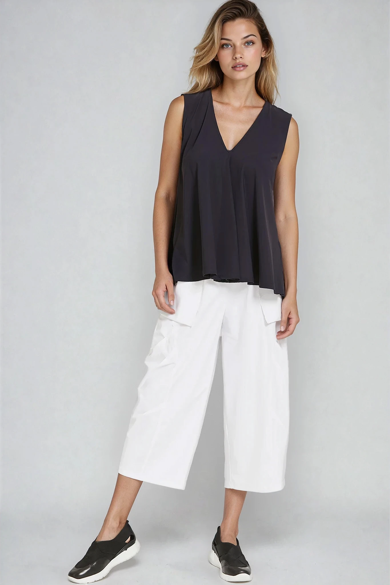 PAULA RYAN Tokyo Pant - Microjersey White - Paula Ryan
