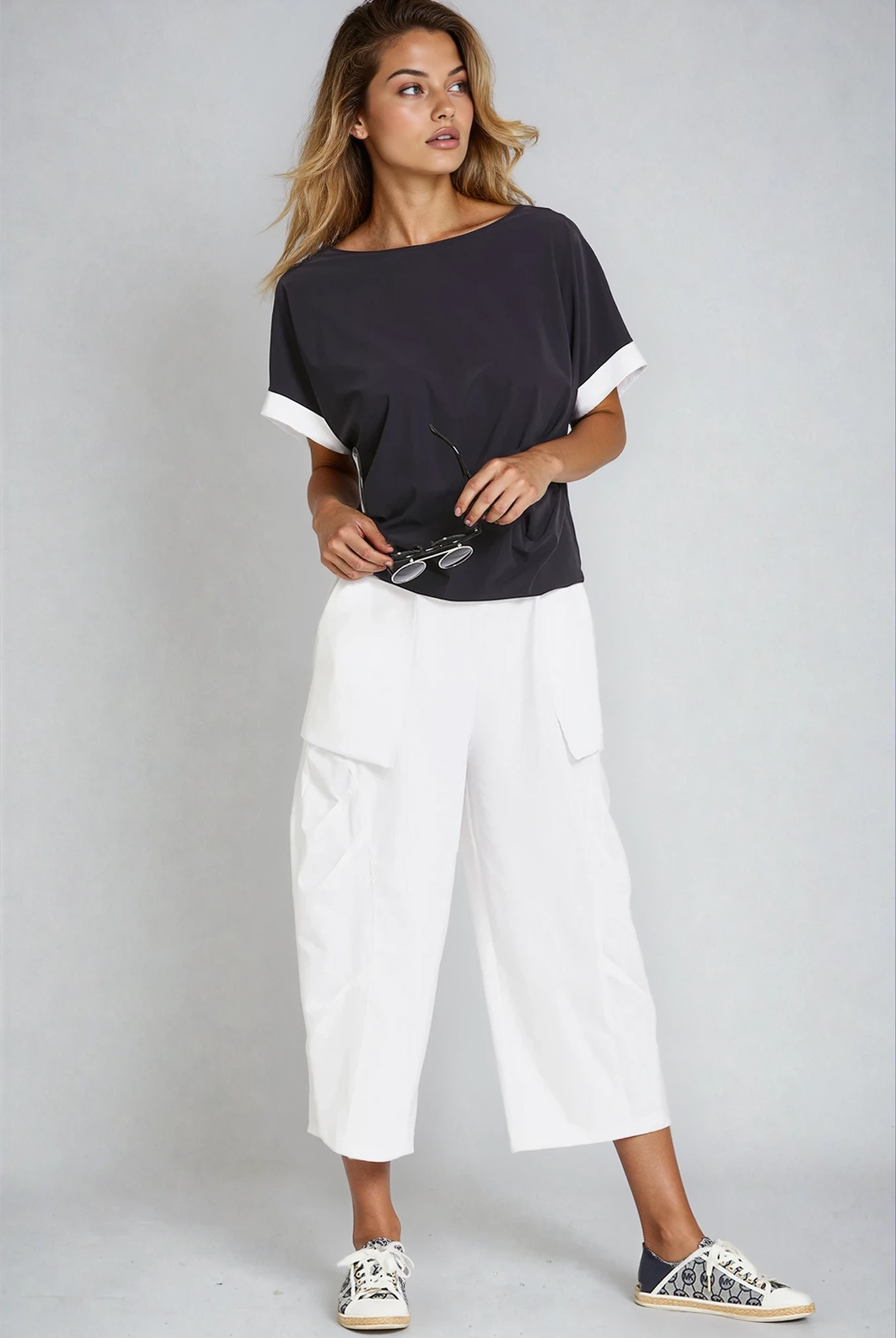 PAULA RYAN Tokyo Pant - Microjersey White - Paula Ryan