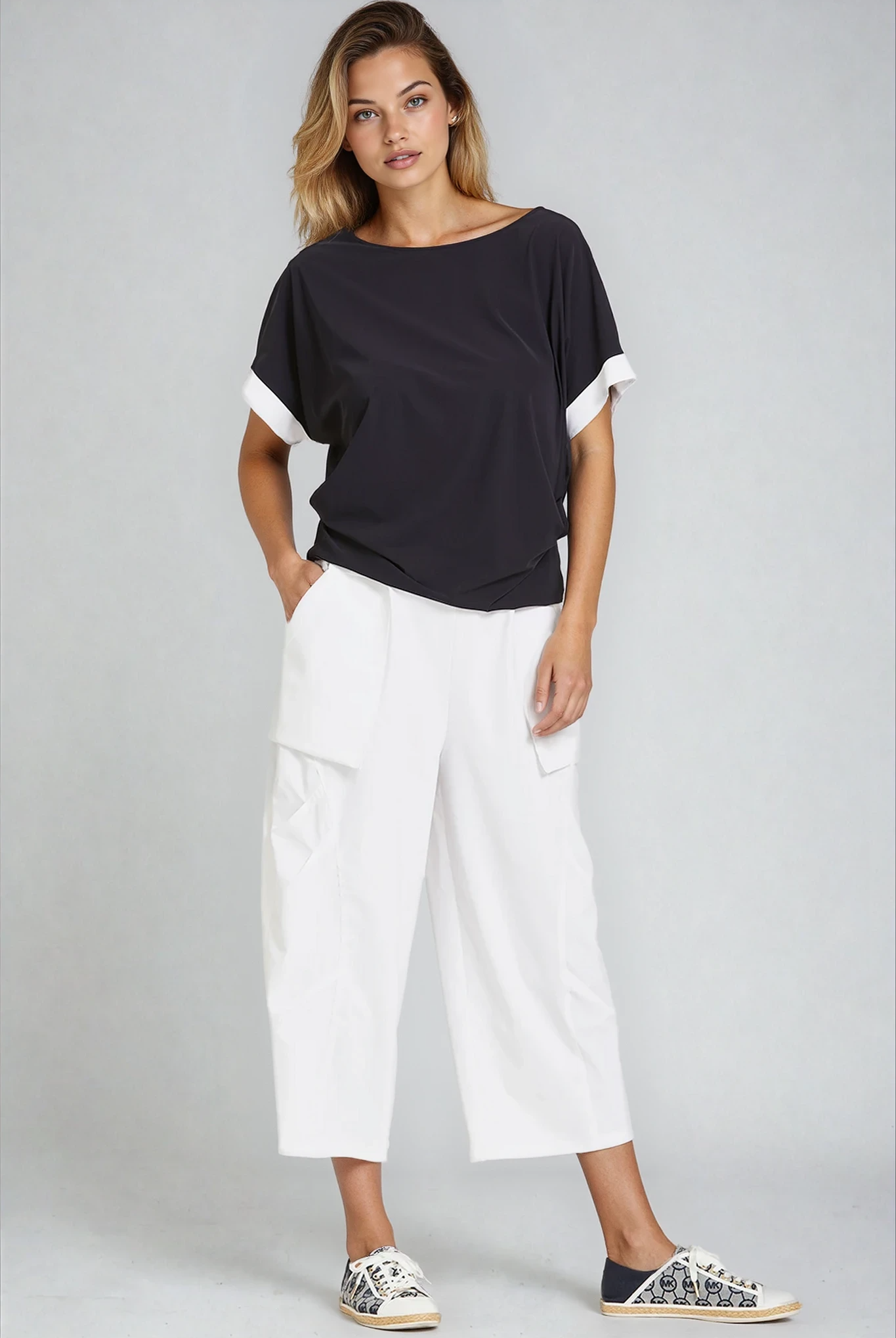 PAULA RYAN Tokyo Pant - Microjersey White - Paula Ryan