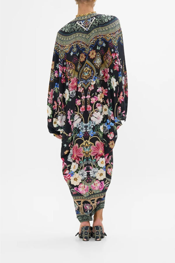 CAMILLA T Shape Long Kaftan - Midnight in Monserrate - Magpie Style