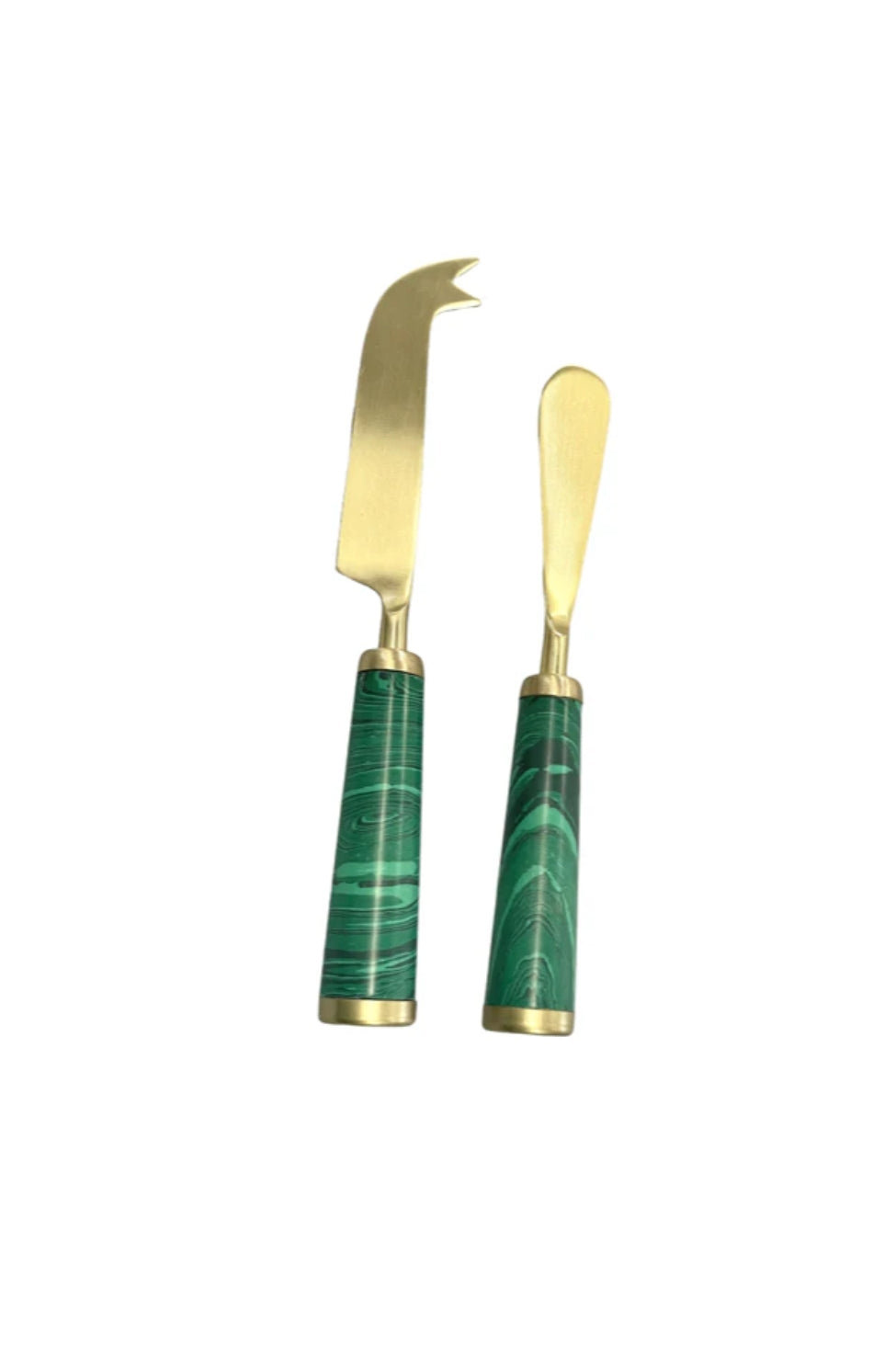 Cheese Knife Set - Green & Gold - Magpie Style