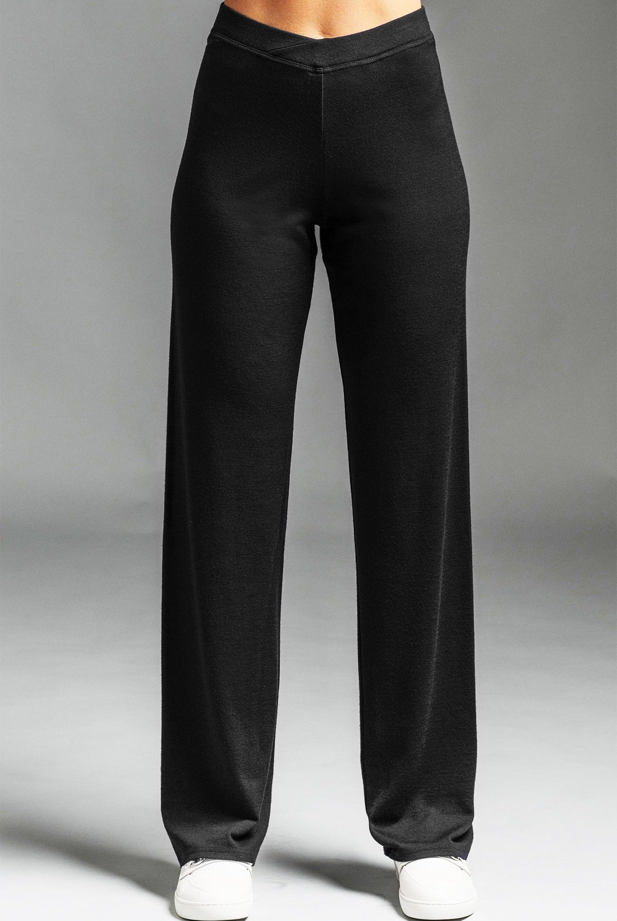 PAULA RYAN Straight Leg Lounge Pant - Black Regular Modal Soft - Paula Ryan