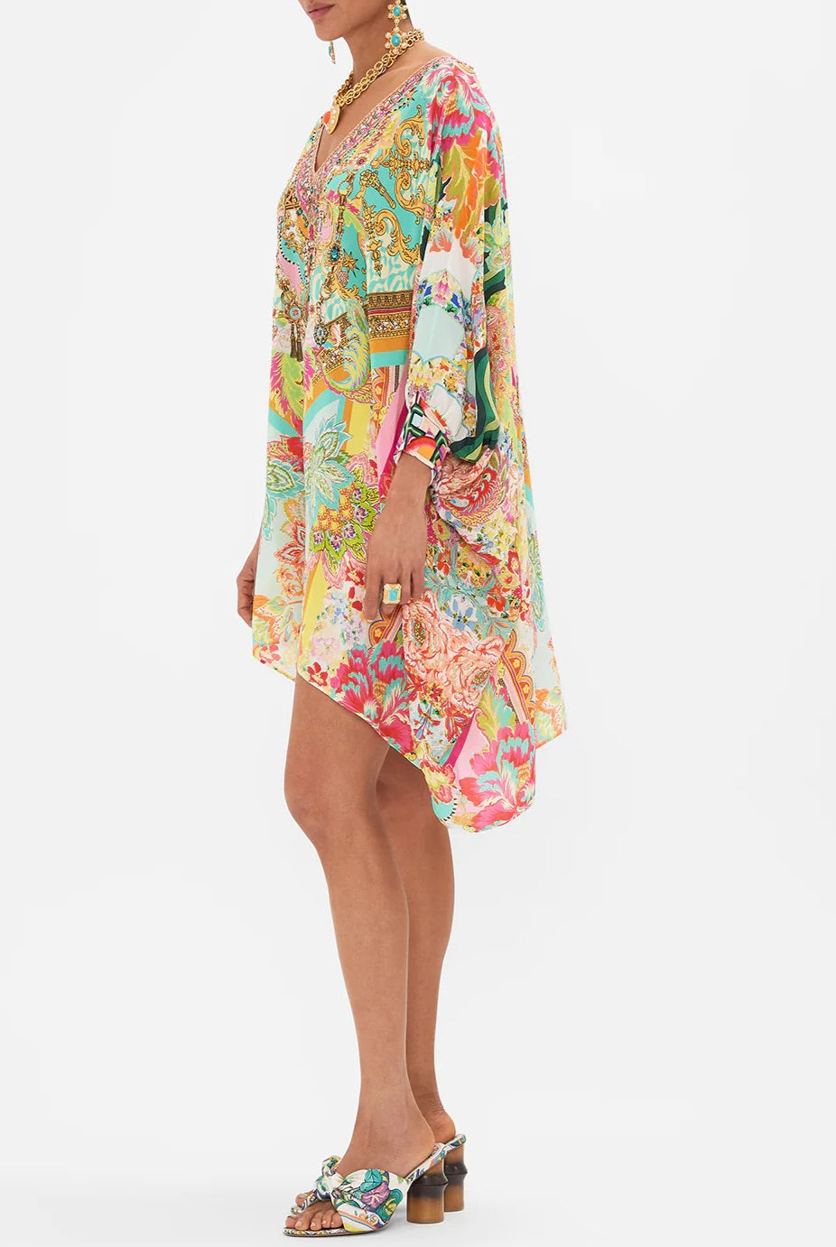 CAMILLA - Short Kaftan With Cuff An Italian Welcome - Magpie Style