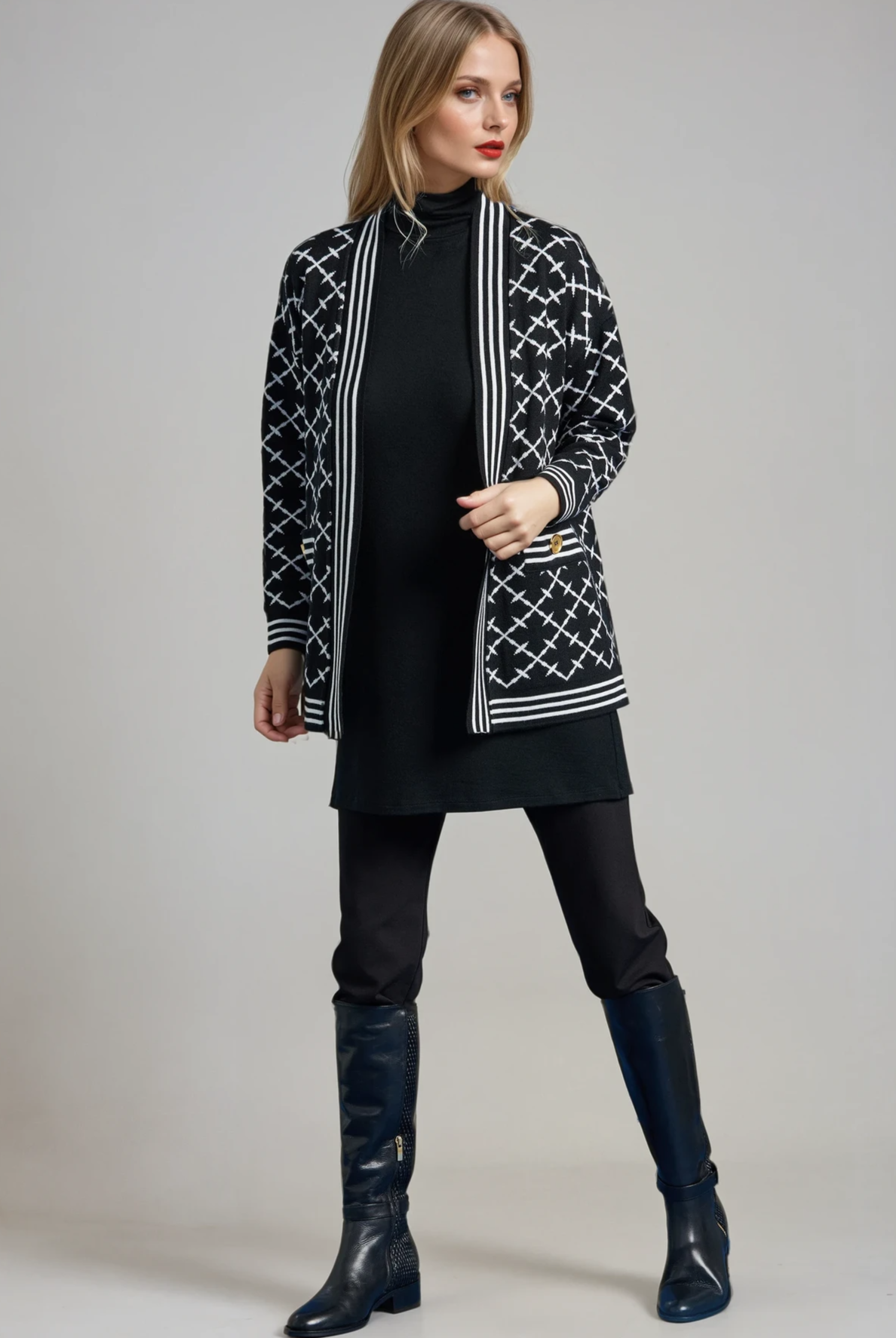 PAULA RYAN Stretch Roma Jean - Black - Paula Ryan