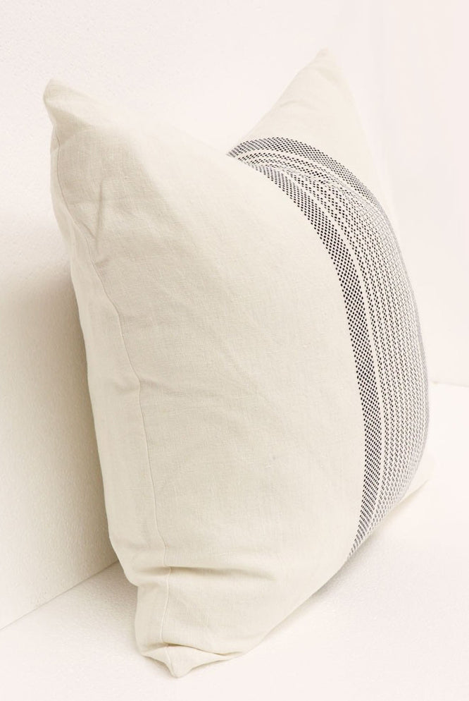 Spotted Stripe Cushion - Indigo - Magpie Style