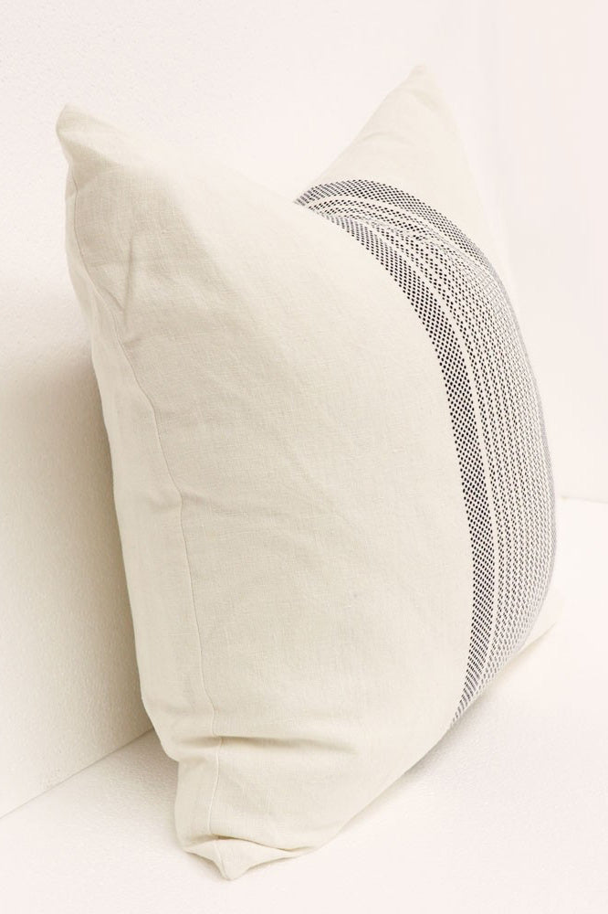 Spotted Stripe Cushion - Indigo - Magpie Style