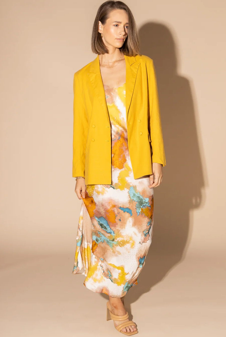 LOUGHLIN Empire Blazer - Mustard - Magpie Style
