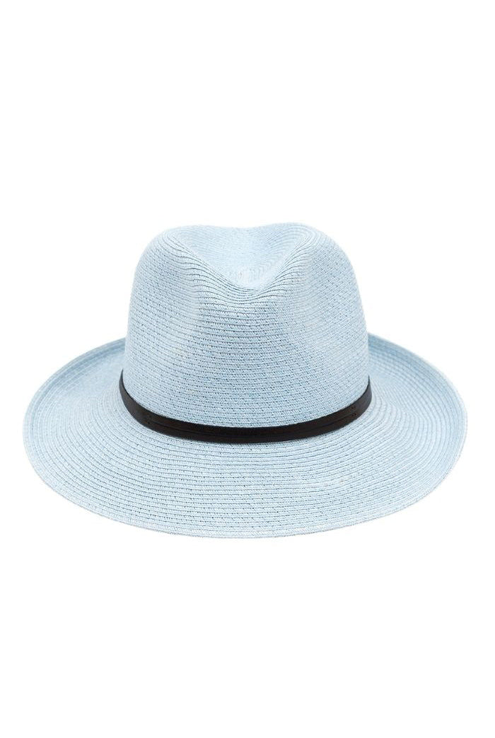 TRAVAUX EN COURS - Borsalino hat leather strap Ciel - Paula Ryan