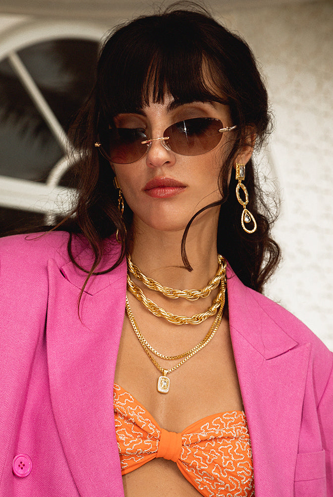 MOUNTAIN & MOON Carla Earring Aquamarine & White Topaz - Magpie Style