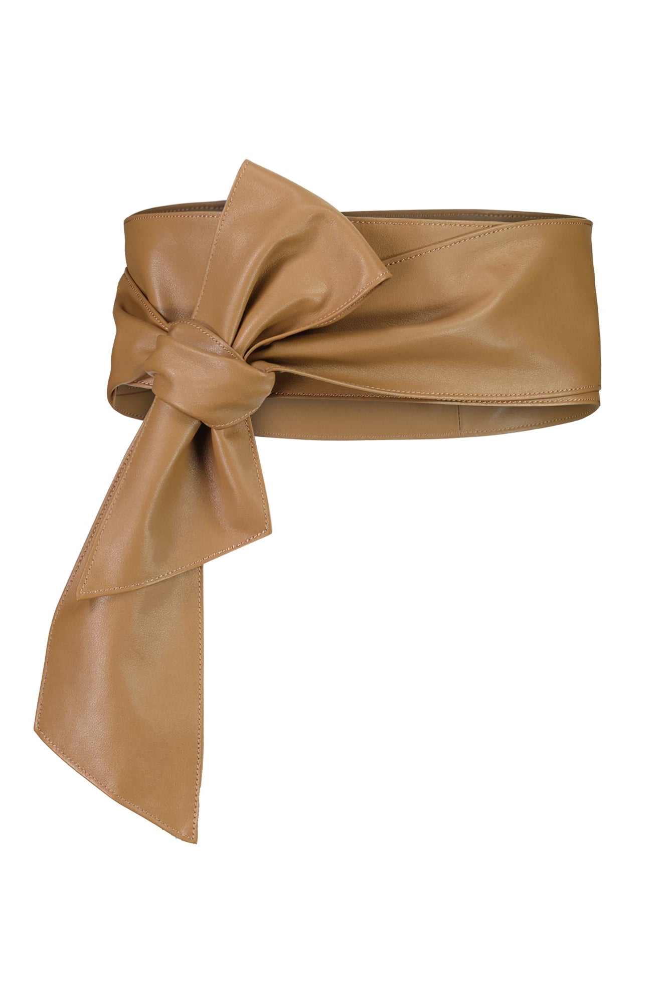 PAULA RYAN Soft Leather Wrap Belt - Tan - Paula Ryan