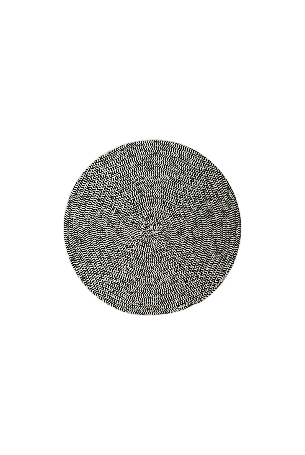 Des Cotton Round Placemat - Black/White - Magpie Style
