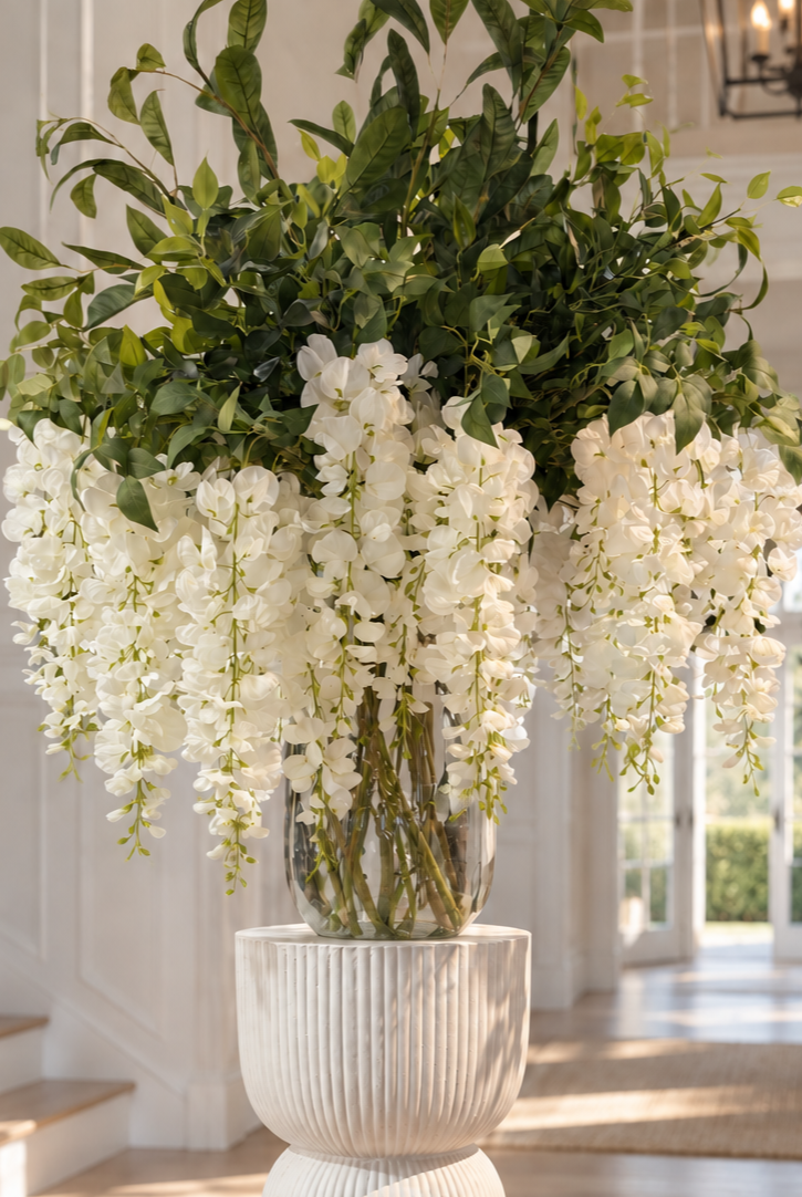 Faux Wisteria Stem - White - Magpie Style