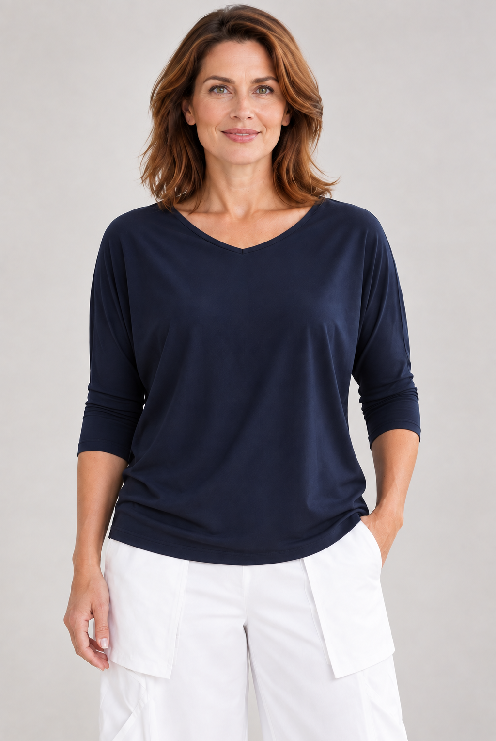 PAULA RYAN Batwing EcoVero - Navy - Paula Ryan