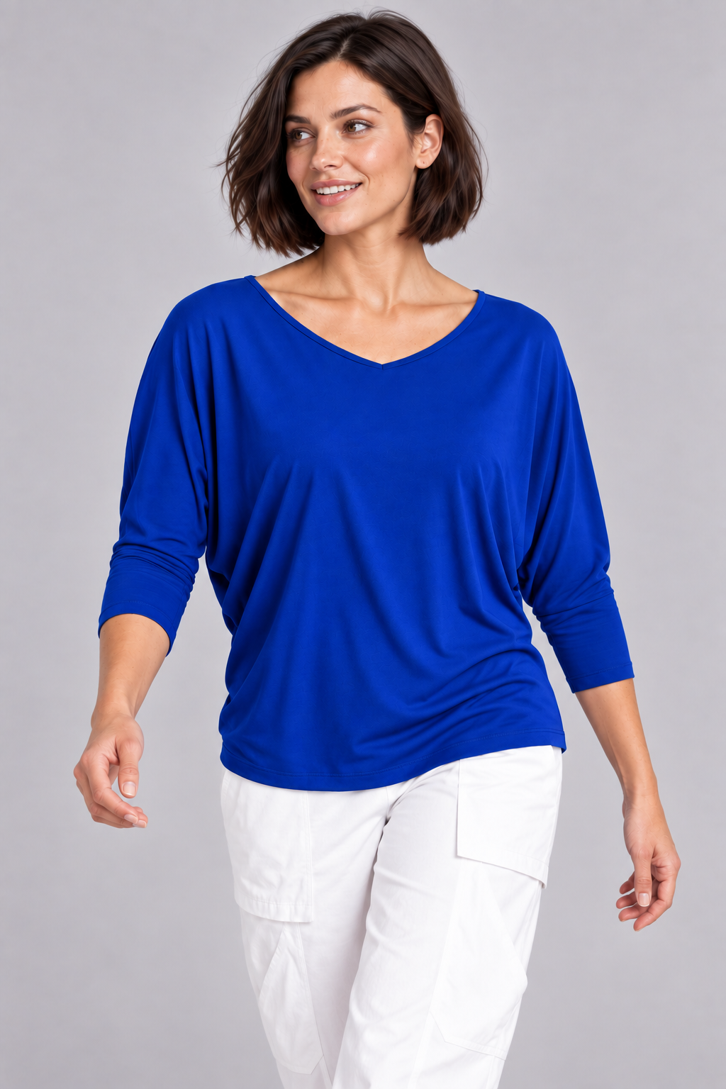PAULA RYAN Batwing Top EcoVero - Santorini - Paula Ryan