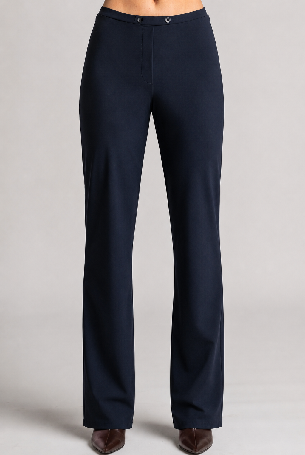 PAULA RYAN Tailored Pant - Microjersey Navy - Paula Ryan