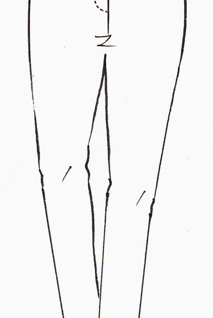 PAULA RYAN Leather Trim Roma Jean - Navy - Paula Ryan