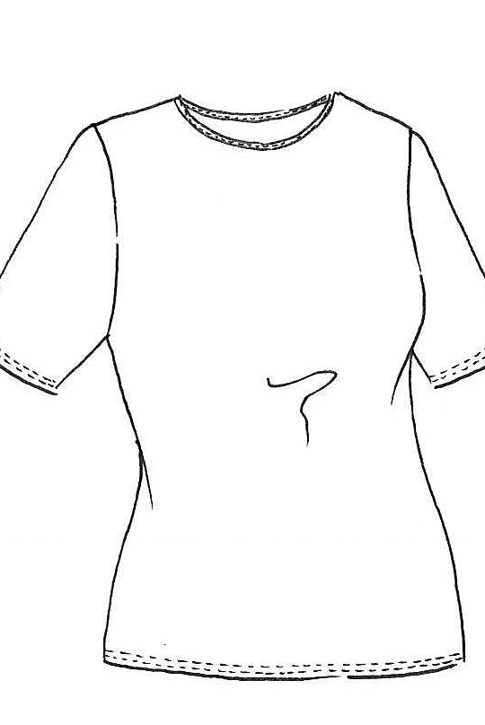 PAULA RYAN Crew Neck Body Tee - Microjersey - Paula Ryan