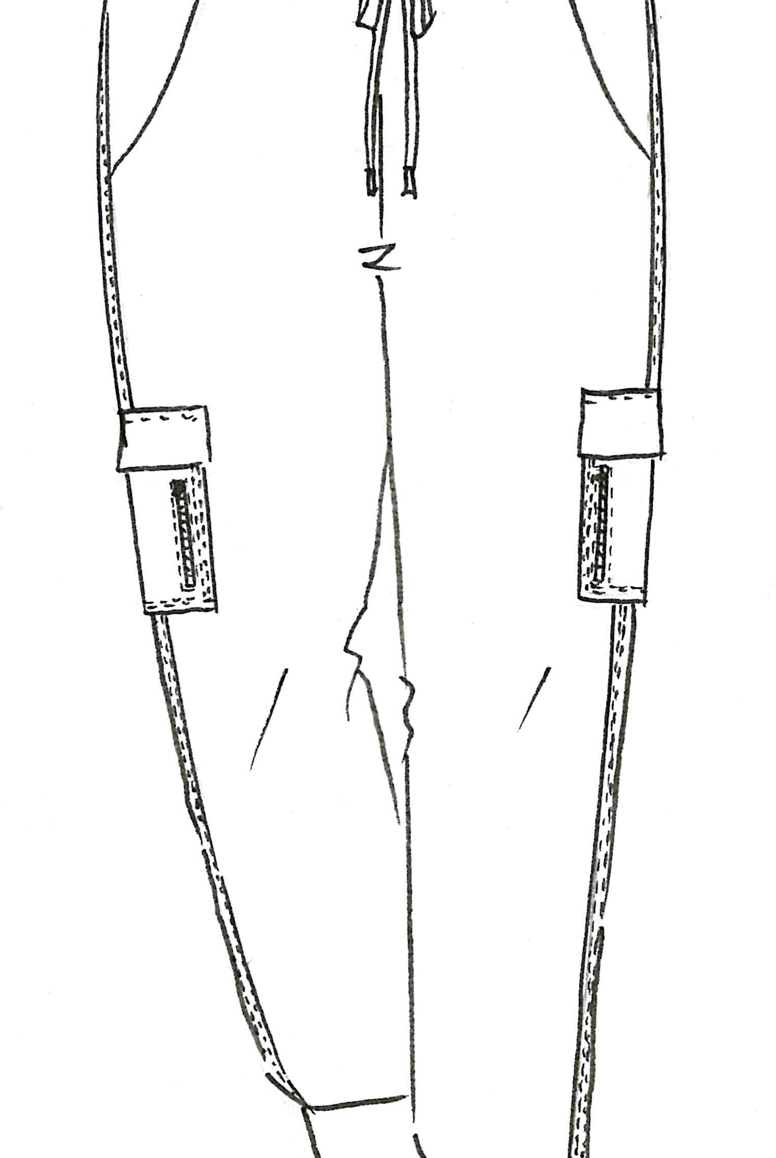 PAULA RYAN (Regular Length) Zip Detailed Pocket Cuffed Pant - Navy - Paula Ryan