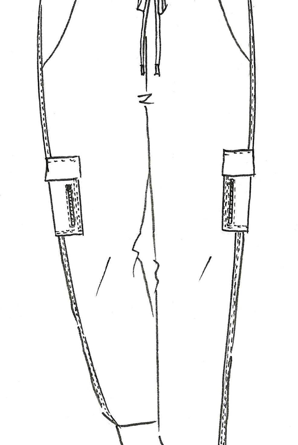 PAULA RYAN (Tall) Zip Detailed Pocket Cuffed Pant - Black - Paula Ryan