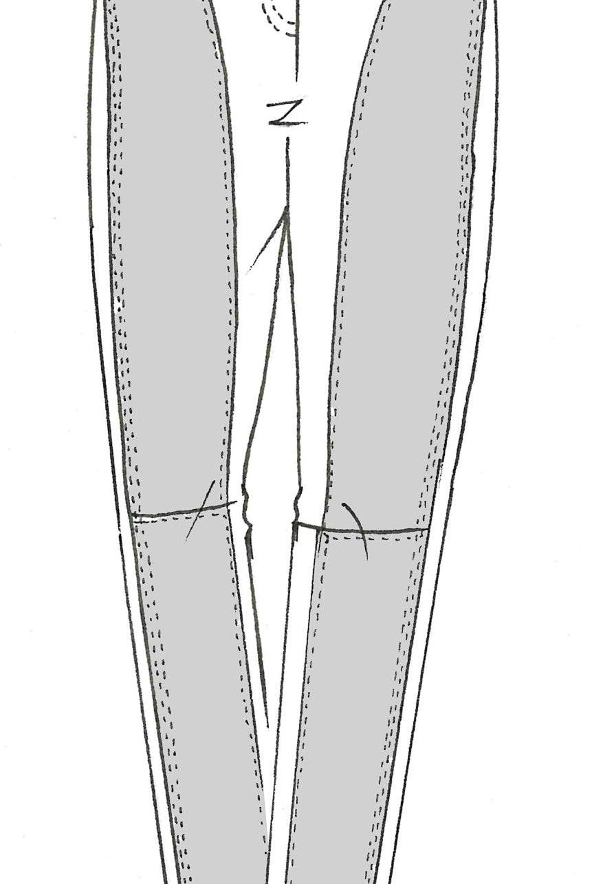 PAULA RYAN Leather Front Curve Seam Jean - Black PRE ORDER - Paula Ryan