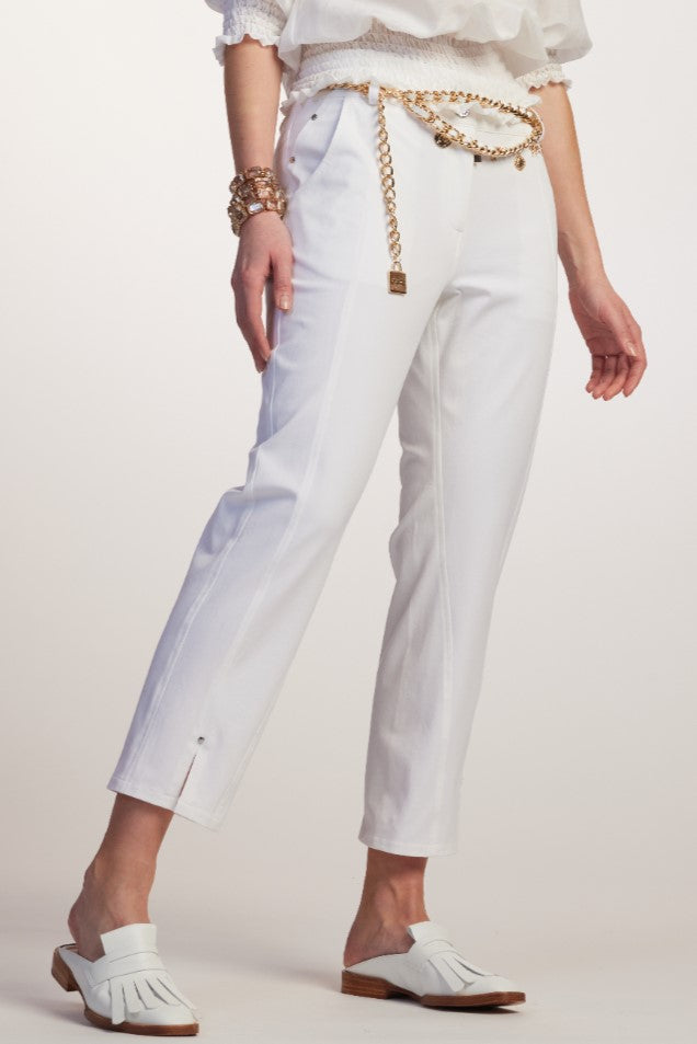 PAULA RYAN Panelled Crop Jean - White - Paula Ryan