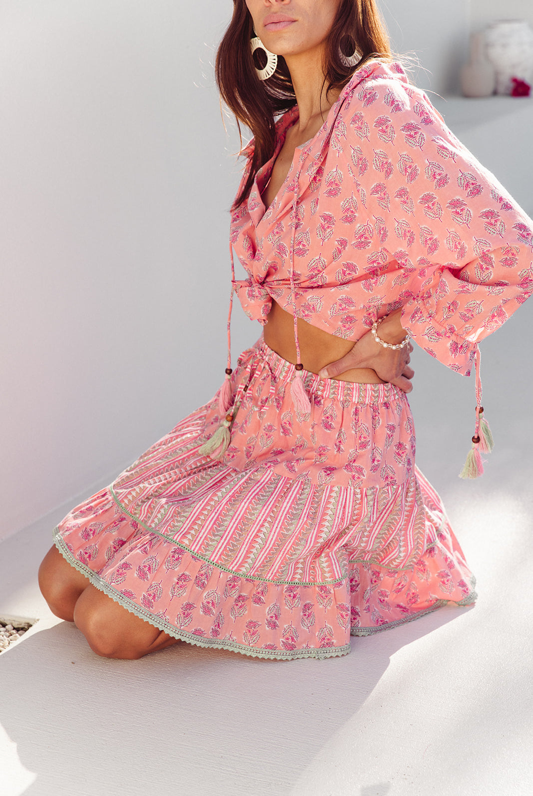 I AM PYLGRYM Diva Short Skirt - Summer Rose - Magpie Style