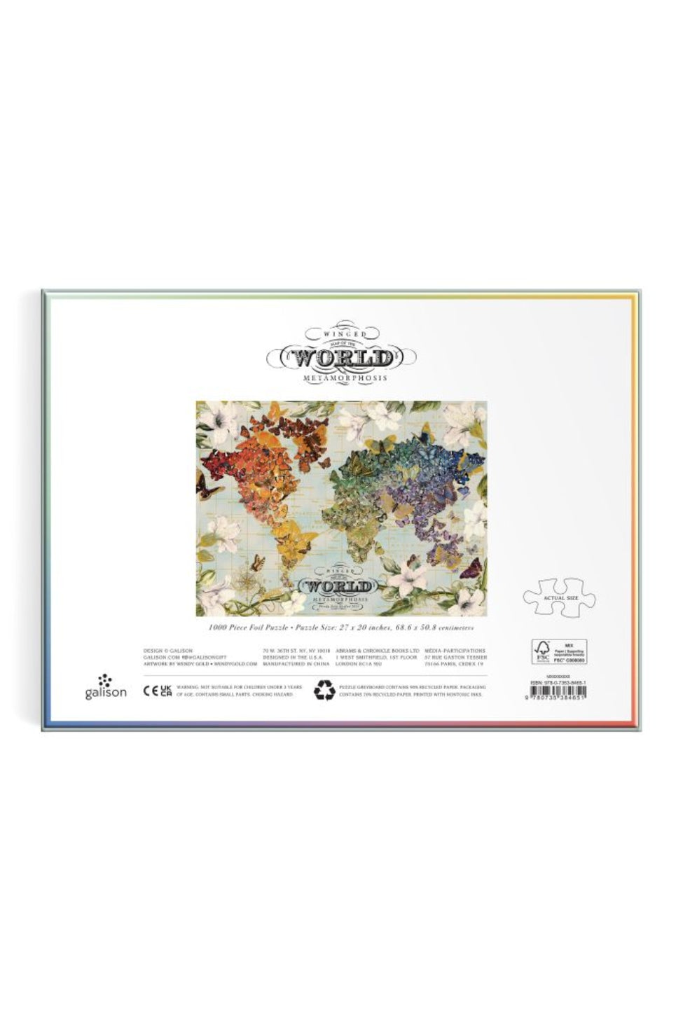 Winged Metamorphosis Foil Puzzle - 1000Pc - Magpie Style