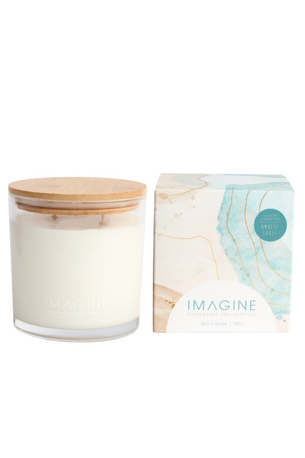 Amalfi Coast Soy Wax Candle 665g - White - Magpie Style