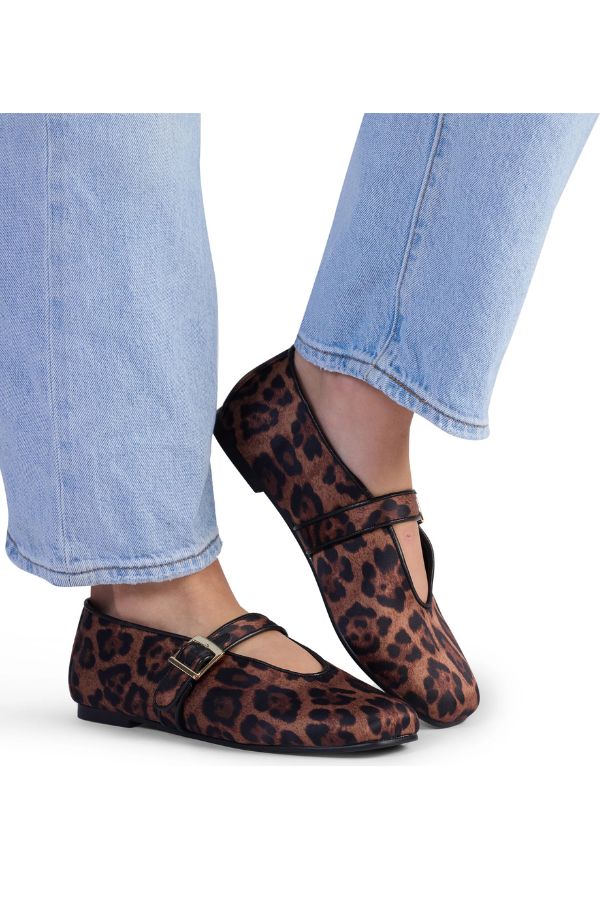 KATHRYN WILSON Isa Ballet - Leopard Satin - Magpie Style