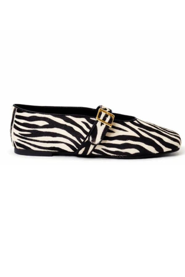 KATHRYN WILSON Amy Ballet - Zebra Calf - Magpie Style