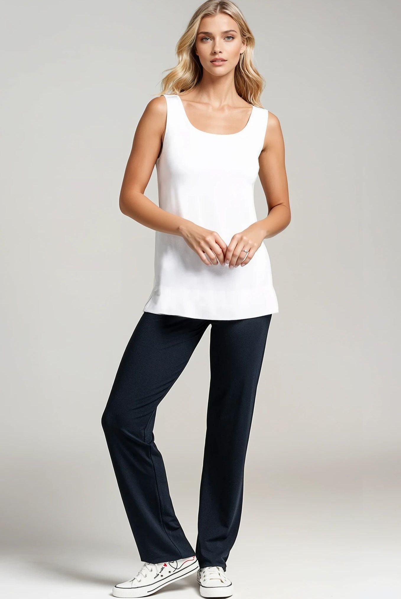 PAULA RYAN Straight Leg Lounge Pant - Modal Soft Navy - Paula Ryan