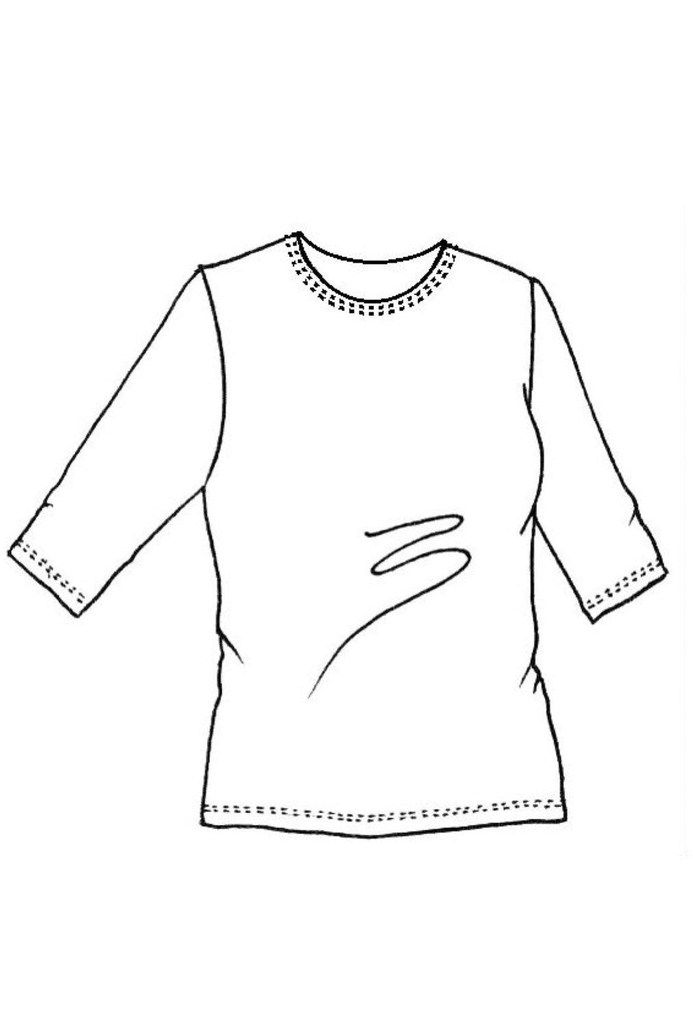 PAULA RYAN ESSENTIALS Easy Fit Half Sleeve Crew Neck Top - MicroModal - Paula Ryan