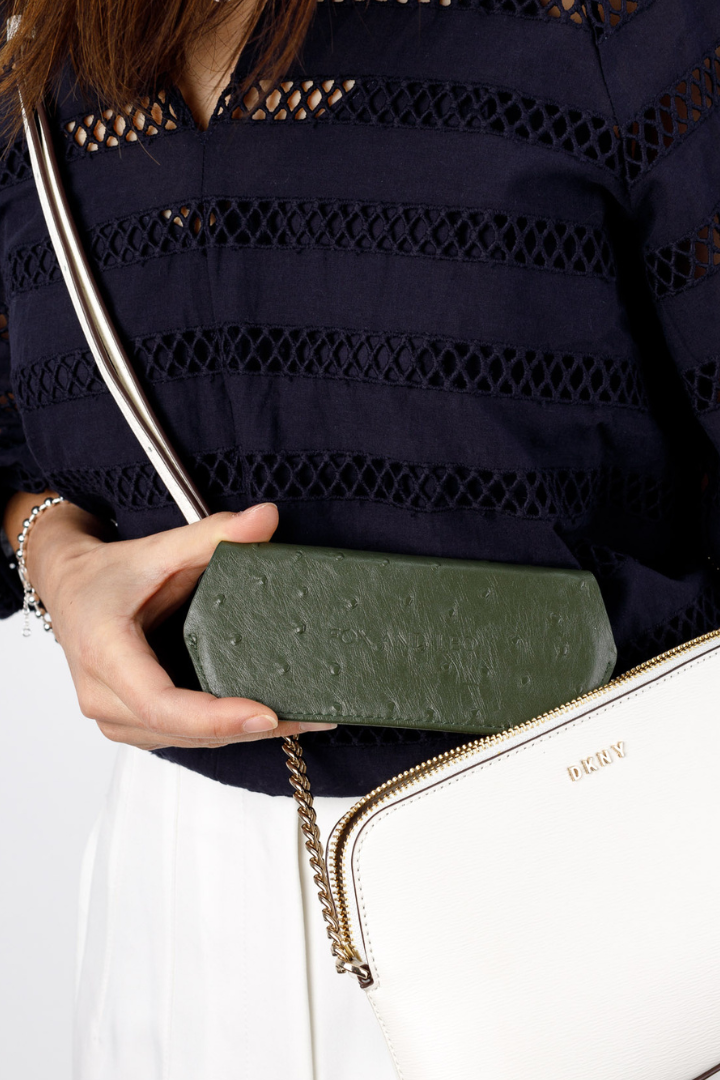 Fox and Leo glasses case - Olive - Paula Ryan