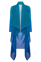 ALQUEMA - Collare Coat Ombre Blue Bird to Dazzling Blue - Magpie Style