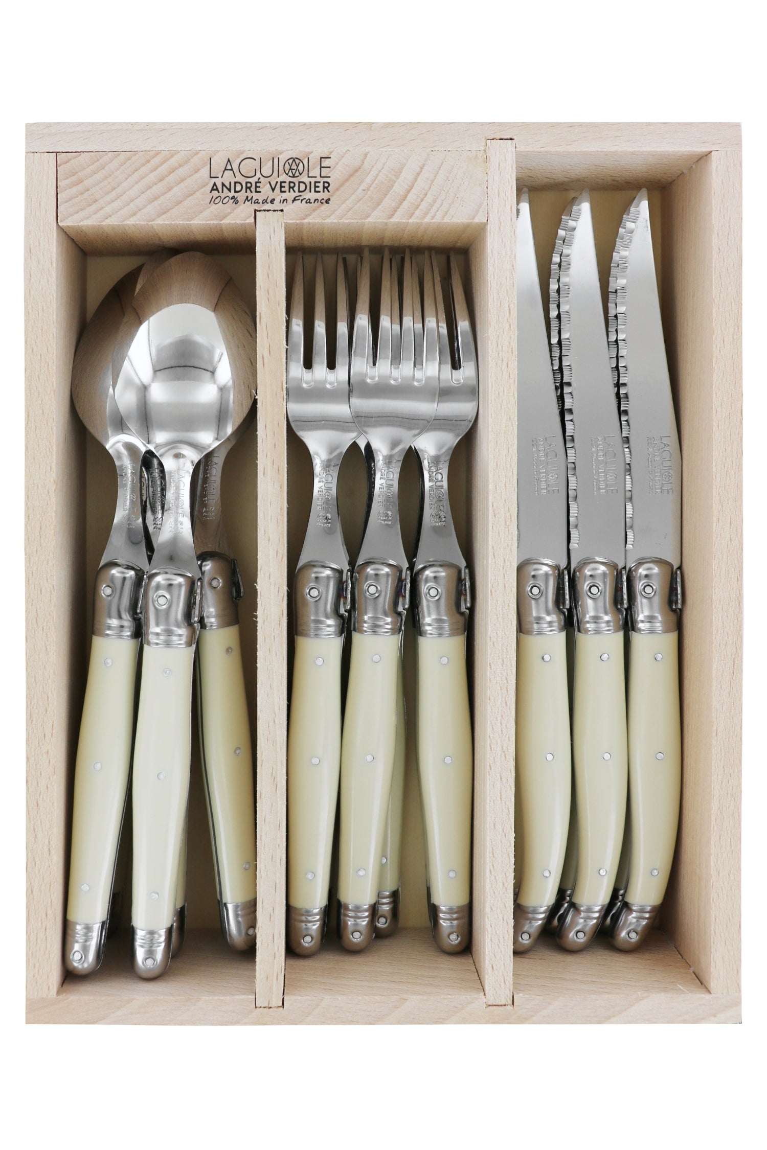 LAGUIOLE Debutant Cutlery Set 18pcs Ivory - Magpie Style