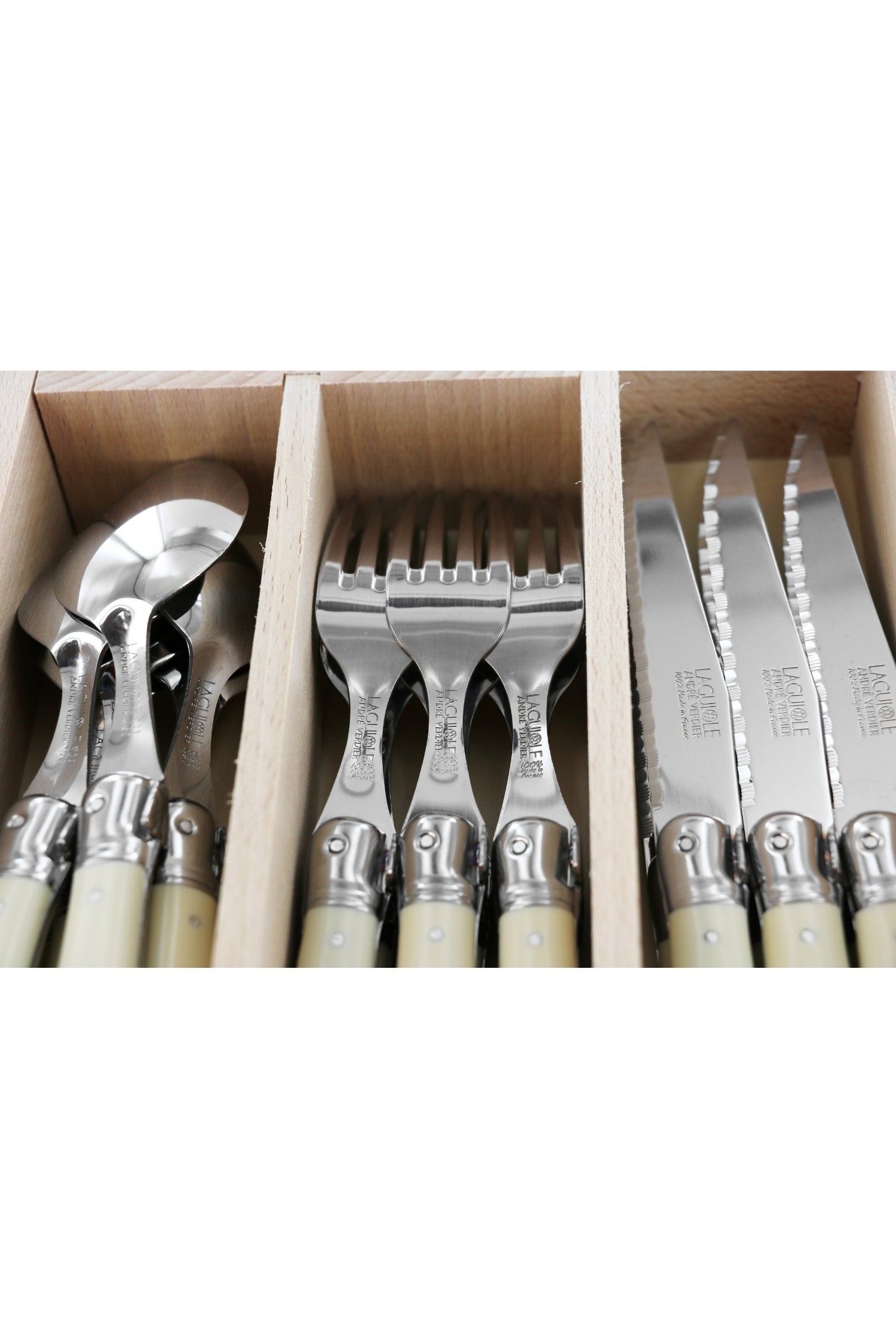 LAGUIOLE Debutant Cutlery Set 18pcs Ivory - Magpie Style