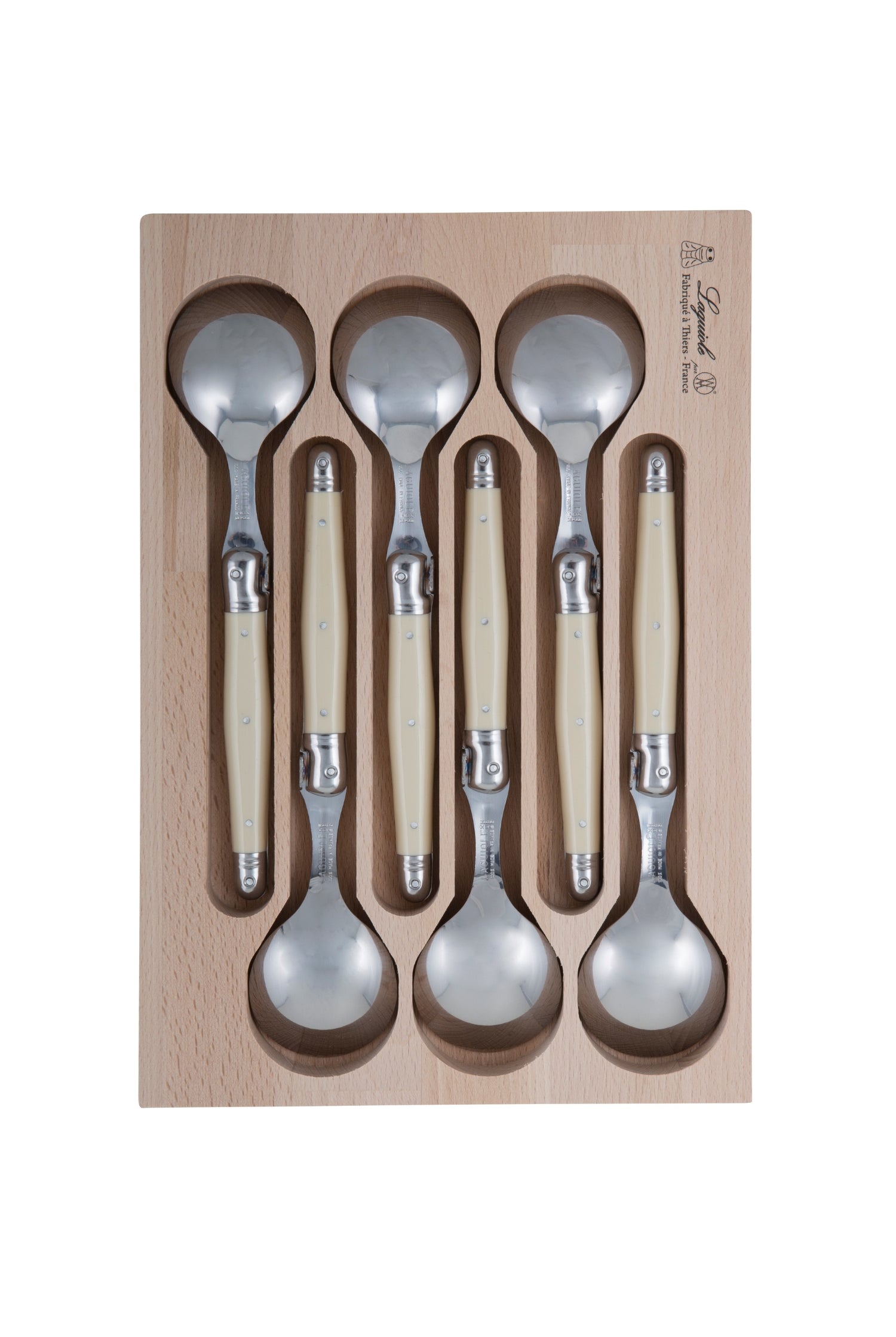 LAGUIOLE Debutant Soup Spoon Set/6 Ivory - Magpie Style