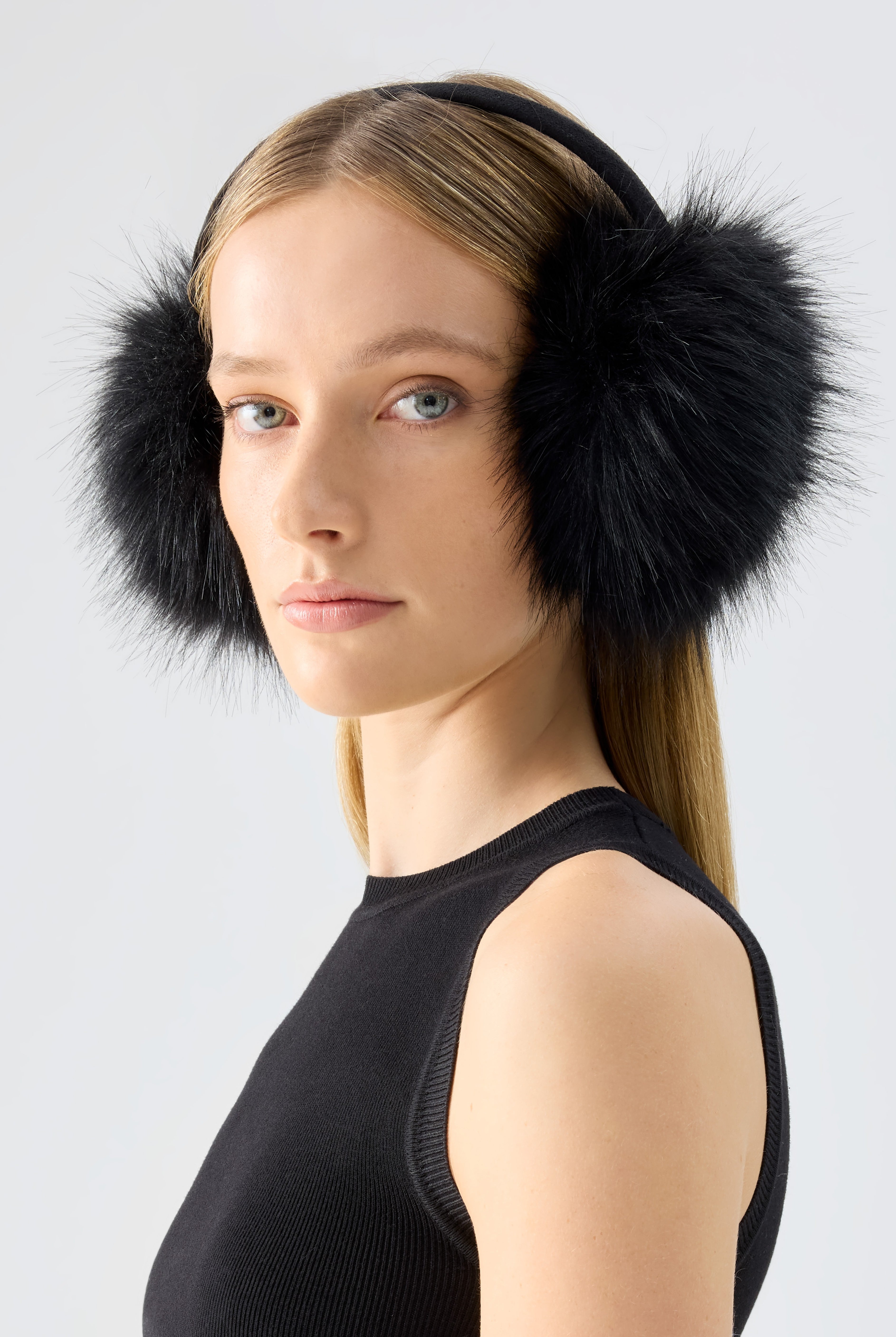 UNREAL FUR All Ears Earmuffs - Black - Magpie Style