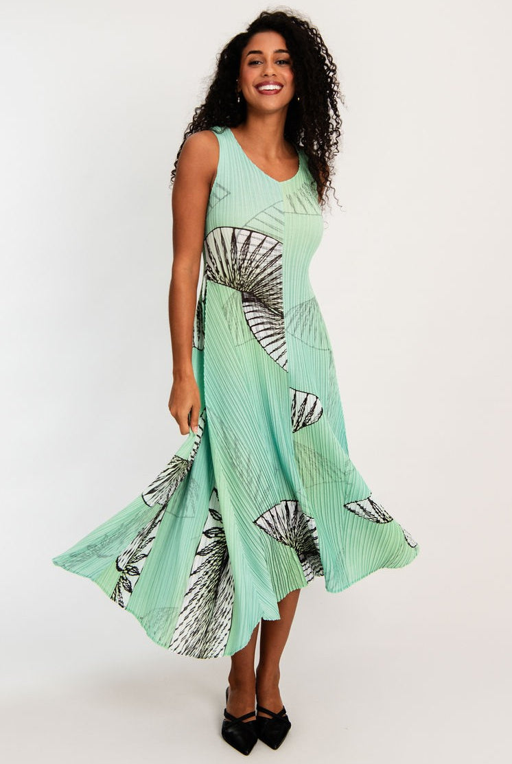 ALQUEMA - Long Estrella Dress - Lime Fan Dance - Magpie Style