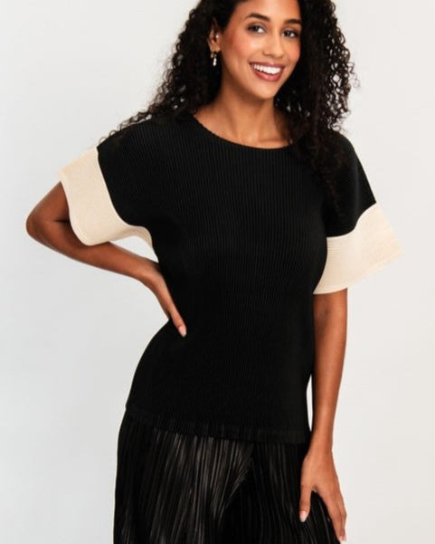 ALQUEMA - Manica Tee - Black Cream - Magpie Style