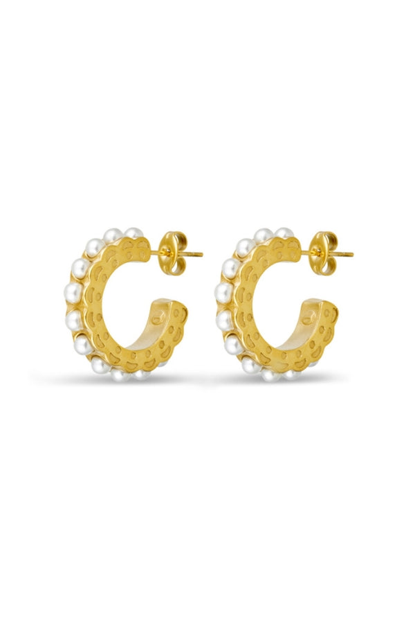 Amara Pearl Hoop Earring - Magpie Style