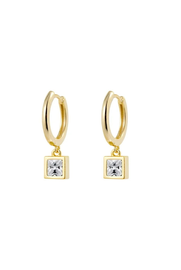 Aurora Huggie with White Drop - Magpie Style