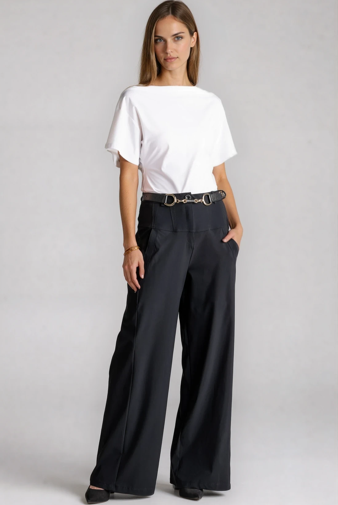PAULA RYAN Wide Leg Pant Tall - Black PRE ORDER - Paula Ryan